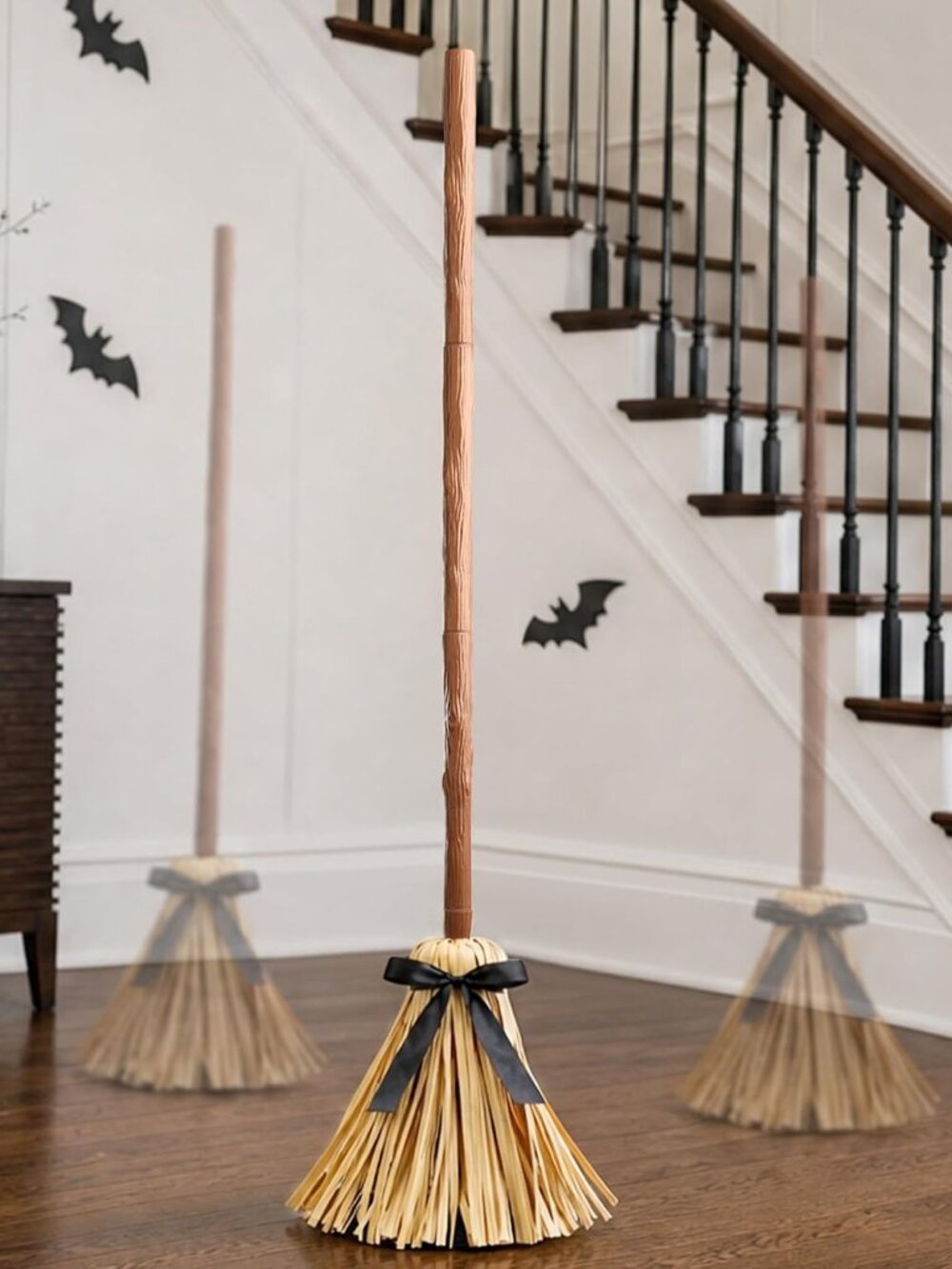 Halloween Decoration Indoor 49" Animated Floating Witch Broom